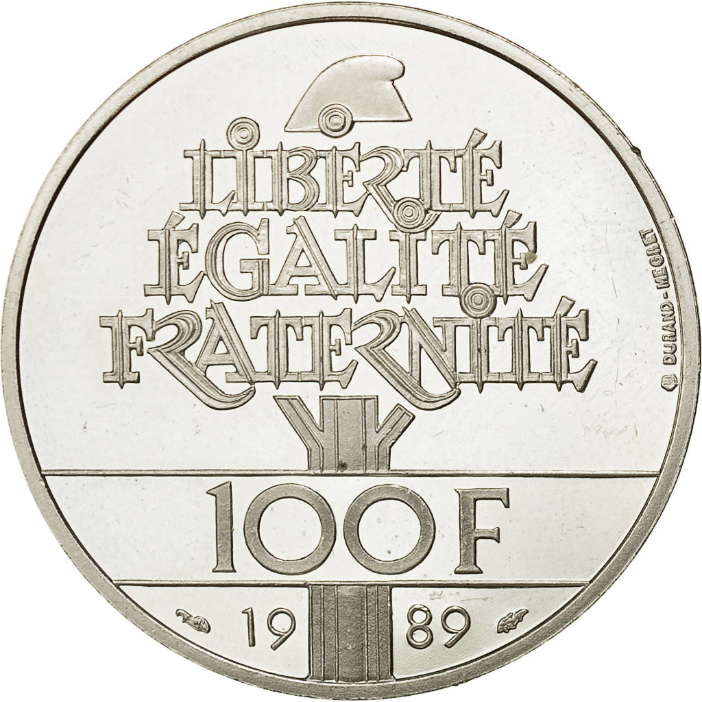 Moneta, Francia, 100 Francs, 1989, BB, Argento, KM:970a