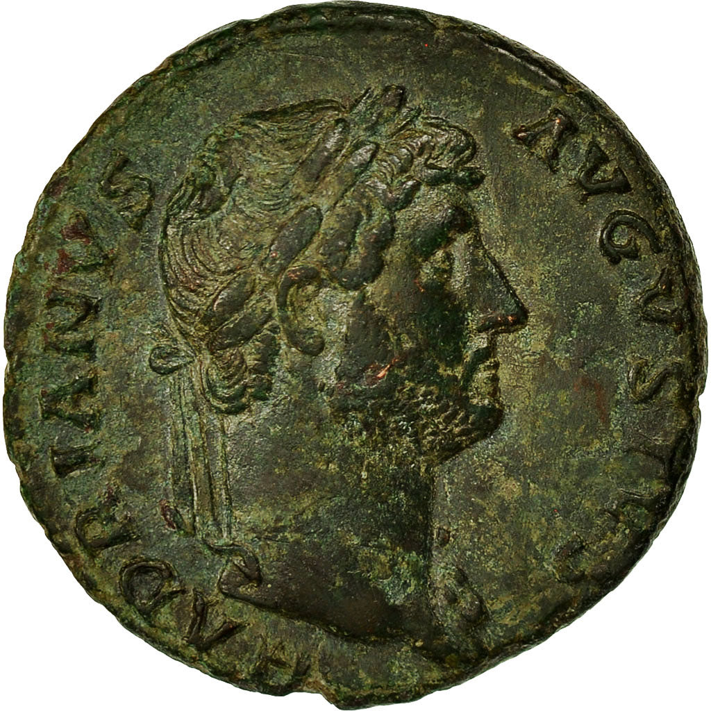 Coin, As, HADRIANUS, Salus 128, Roma, AU(50-53), Copper, RIC:975
