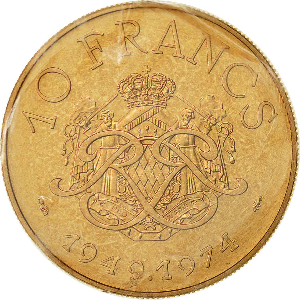 Moneta, Monaco, 10 Francs, 1974, SPL-, Rame-nichel-alluminio, KM:E63