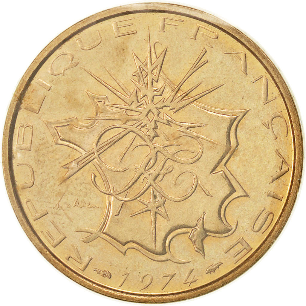 Coin, France, 10 Francs, 1974, Paris, MS(65-70), Nickel-brass, KM:E115