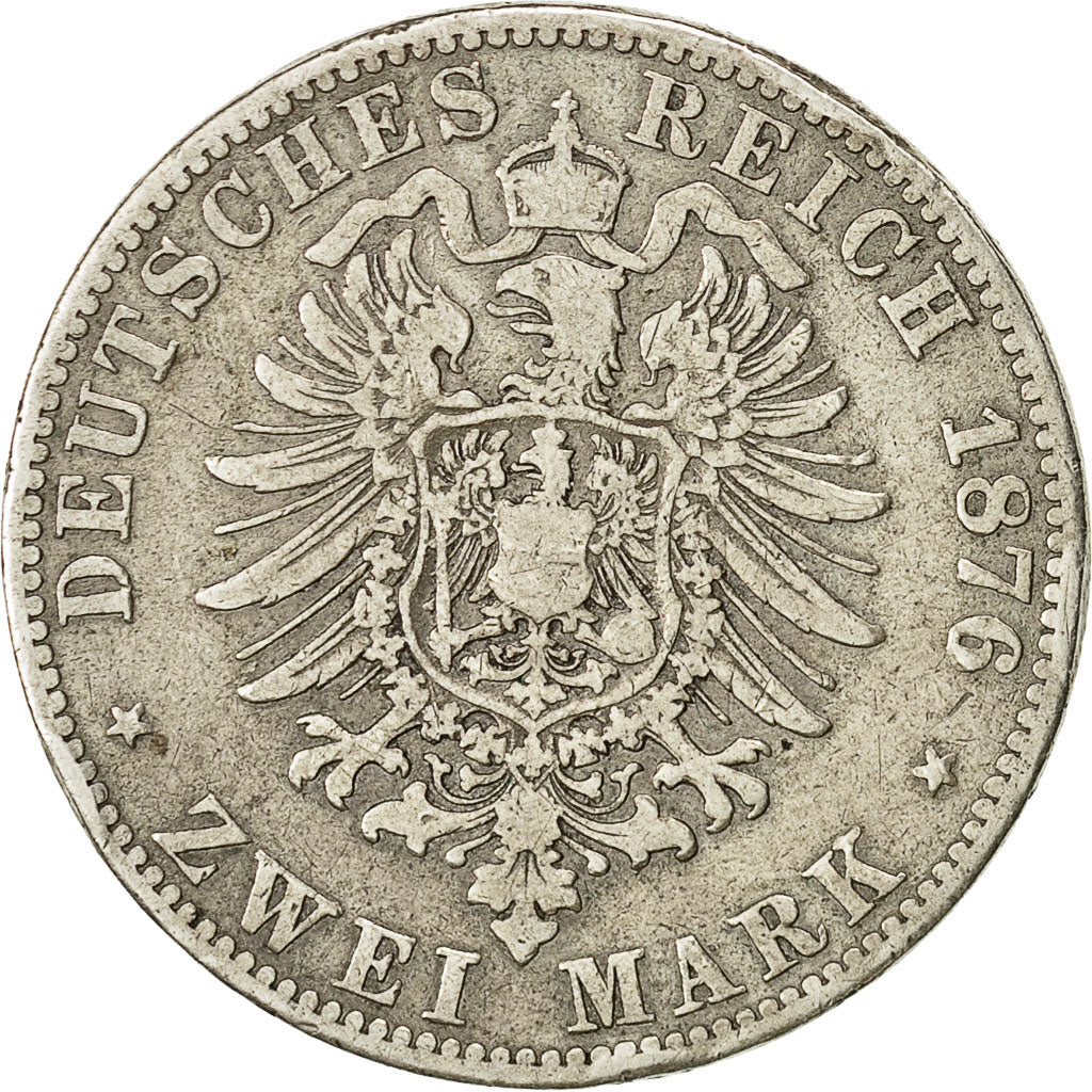 Coin, German States, PRUSSIA, Wilhelm I, 2 Mark, 1876, Berlin, VF(30-35)