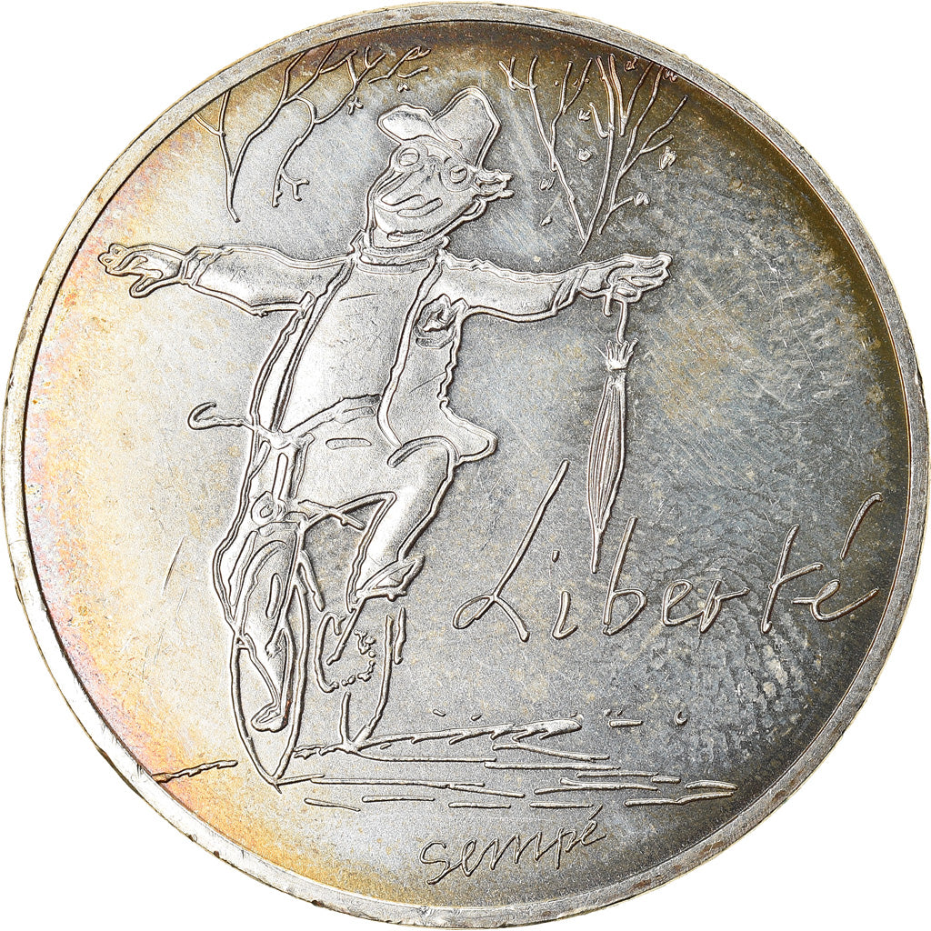 France, 10 Euro, Liberté Automne Sempé, 2014, Paris, MS(64), Silver
