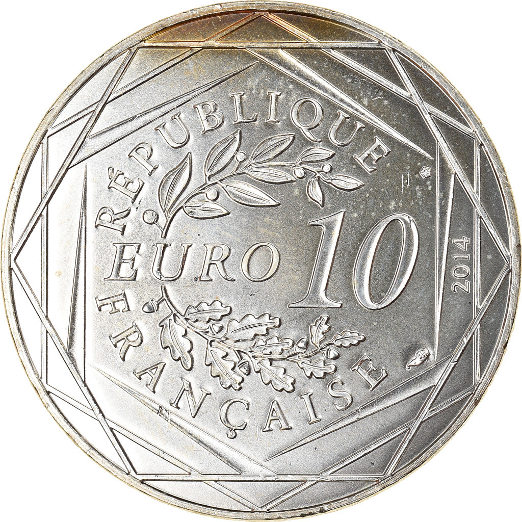 France, 10 Euro, Liberté Automne Sempé, 2014, Paris, MS(64), Silver