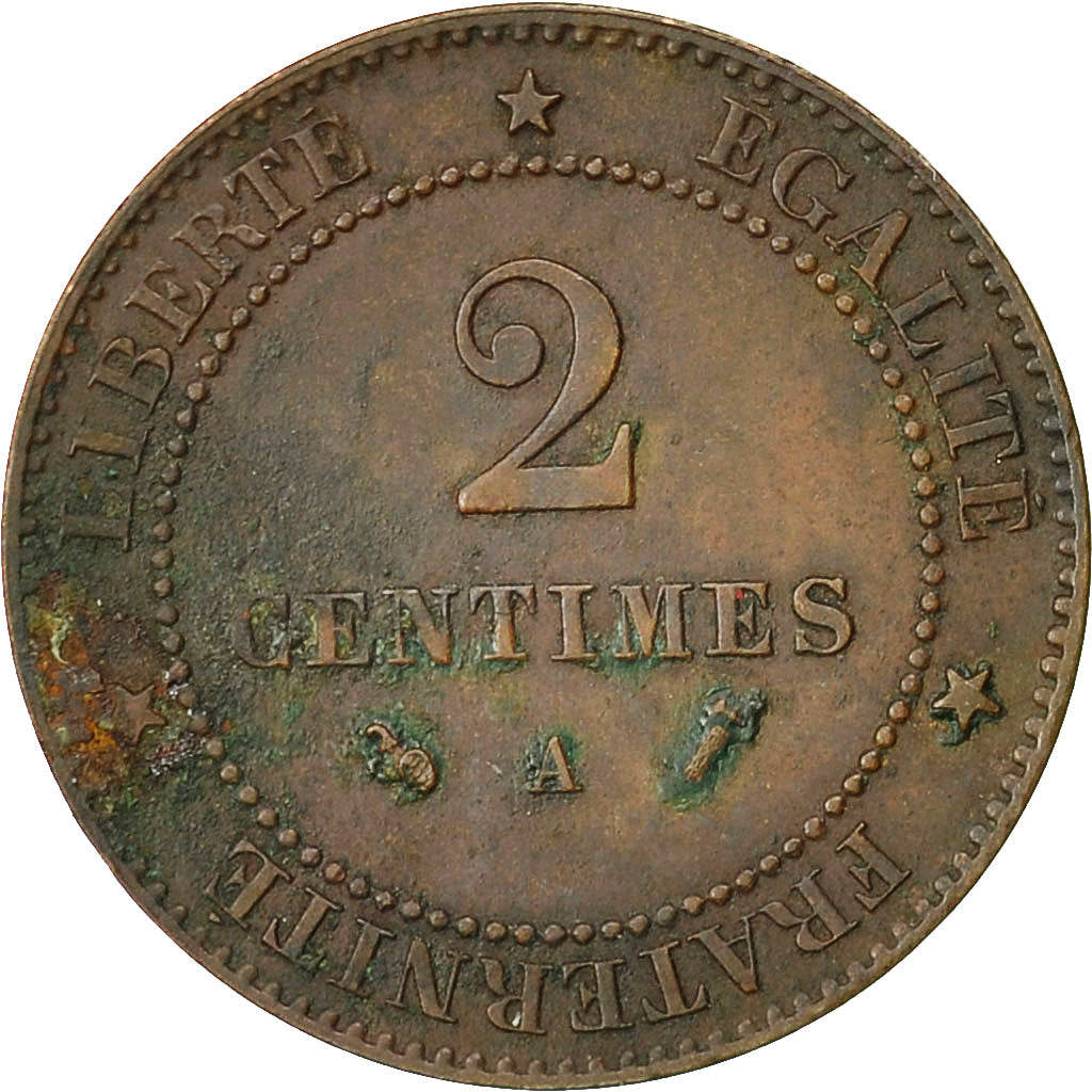 Münze, Frankreich, Cérès, 2 Centimes, 1894, Paris, SS+, Bronze, KM:827.1