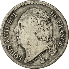 Moneda, Francia, Louis XVIII, Louis XVIII, 1/2 Franc, 1818, Paris, MBC, Plata