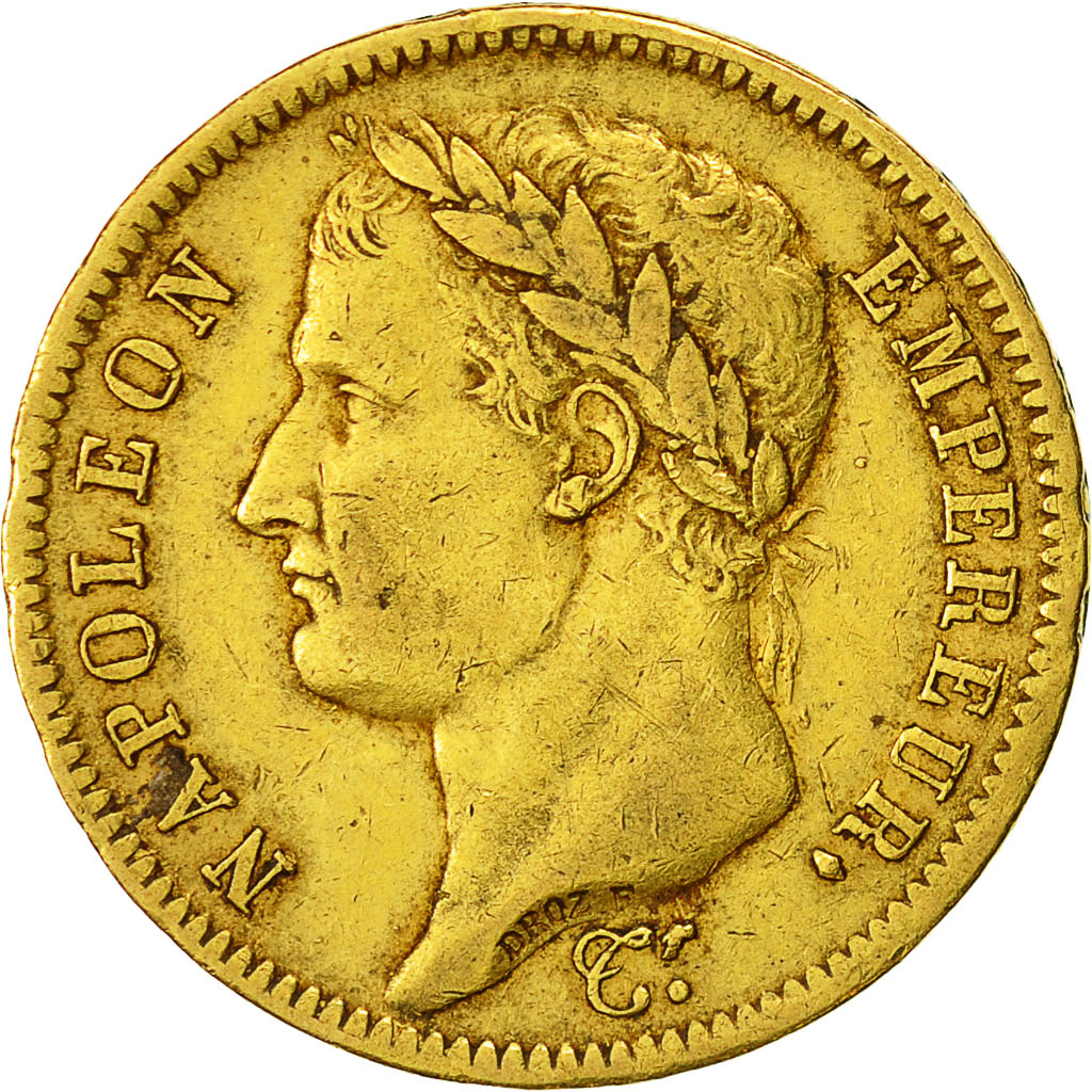 Moneda, Francia, Napoléon I, 40 Francs, 1811, Paris, MBC, Oro, KM:696.1