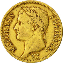 Moneta, Francia, Napoléon I, 40 Francs, 1811, Paris, MB+, Oro, KM:696.1