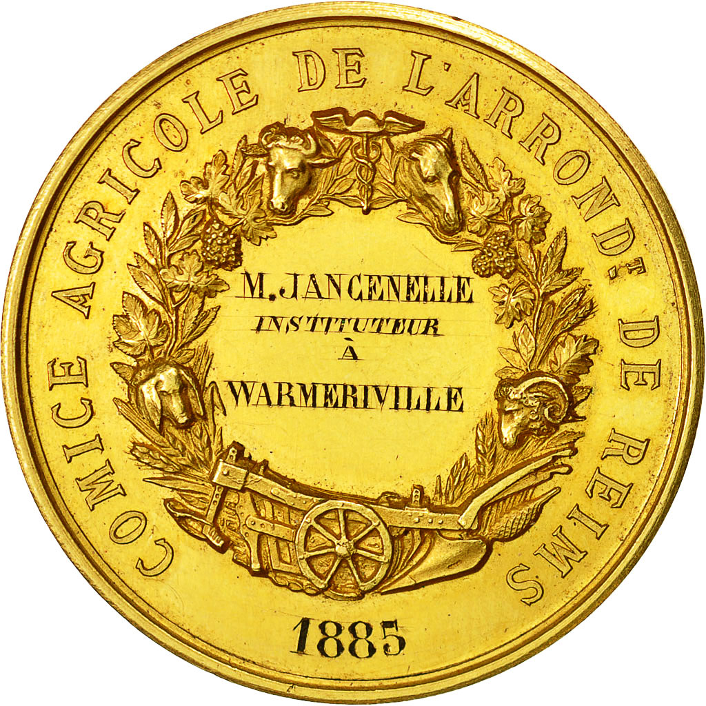 France, Médaille, 1885, TTB+, Or