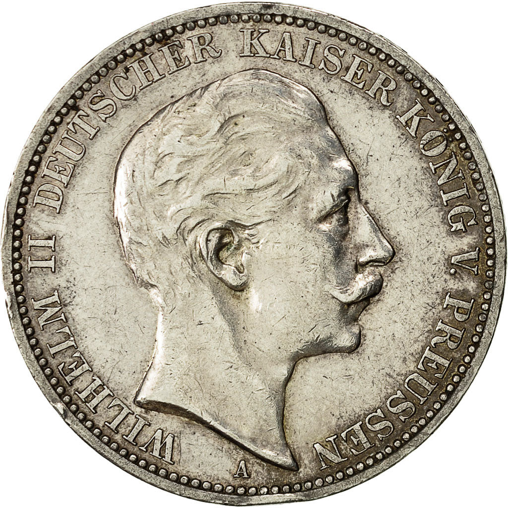Moneta, Landy niemieckie, PRUSSIA, Wilhelm II, 3 Mark, 1912, Berlin, EF(40-45)