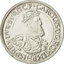 Coin, Belgium, 5 Ecu, 1987, AU(50-53), Silver, KM:166