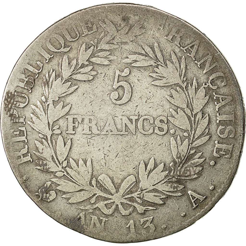 Munten, Frankrijk, Napoléon I, 5 Francs, AN 13, Paris, ZG+, Zilver, KM:662.1