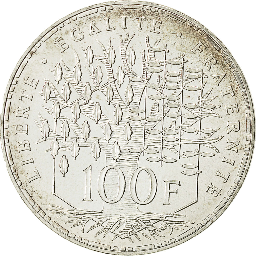 Moneda, Francia, Panthéon, 100 Francs, 1989, Paris, EBC, Plata, KM:951.1