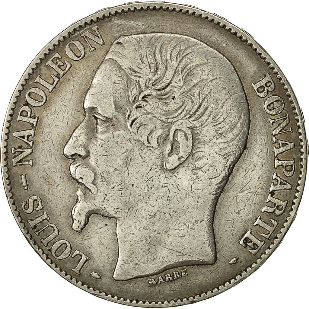 Monnaie, France, Napoléon III, 5 Francs, 1852, Paris, TTB, Argent, Gadoury:726