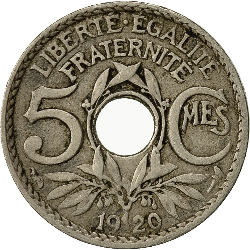 Coin, France, Lindauer, 5 Centimes, 1920, Paris, EF(40-45), Copper-nickel