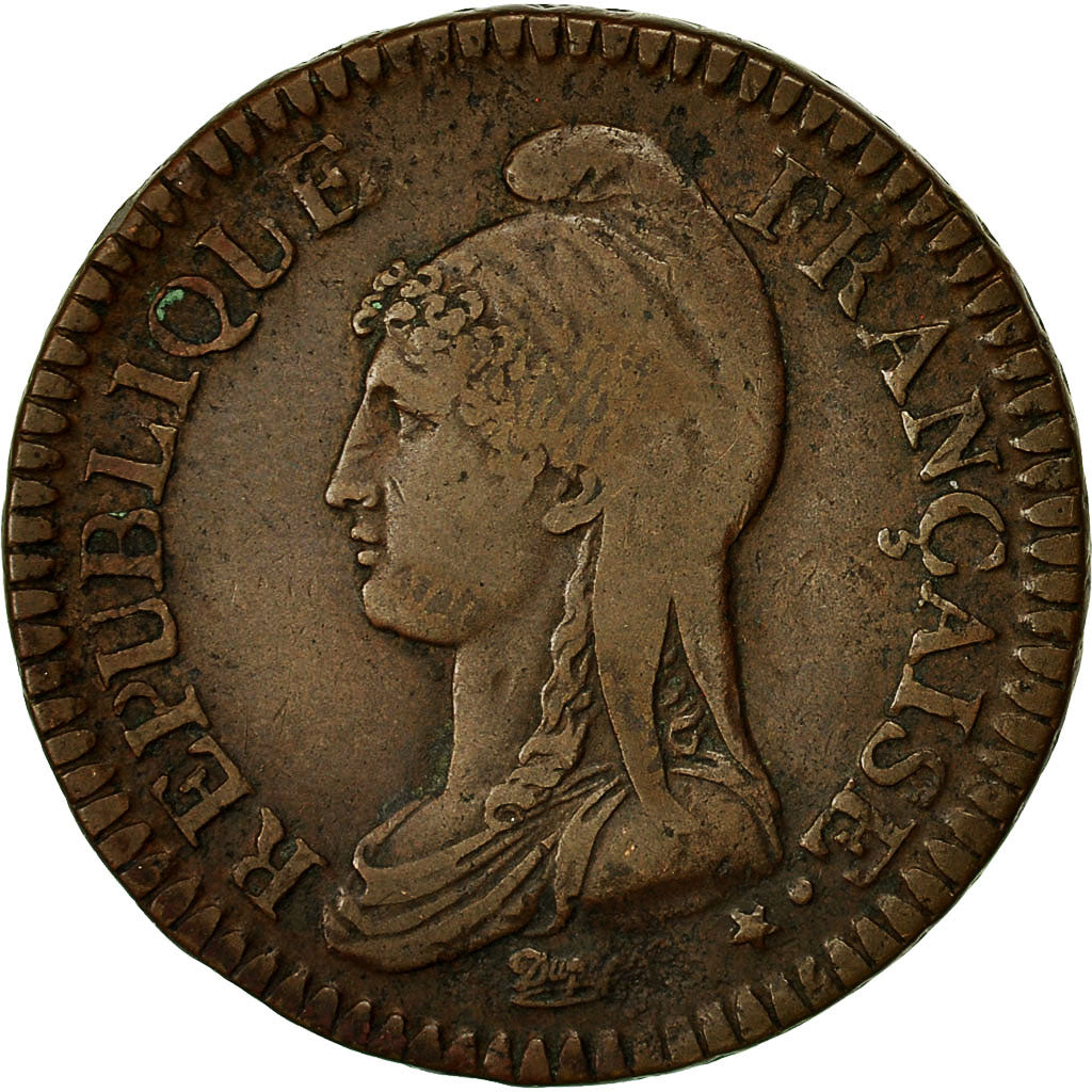 Monnaie, France, Dupré, 2 Décimes, AN 4, Paris, TTB+, Bronze, Gadoury:300