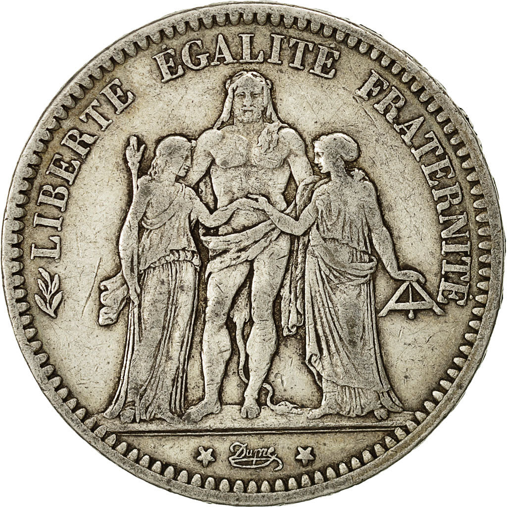 Monnaie, France, Hercule, 5 Francs, 1873, Bordeaux, TB+, Argent, Gadoury:745a