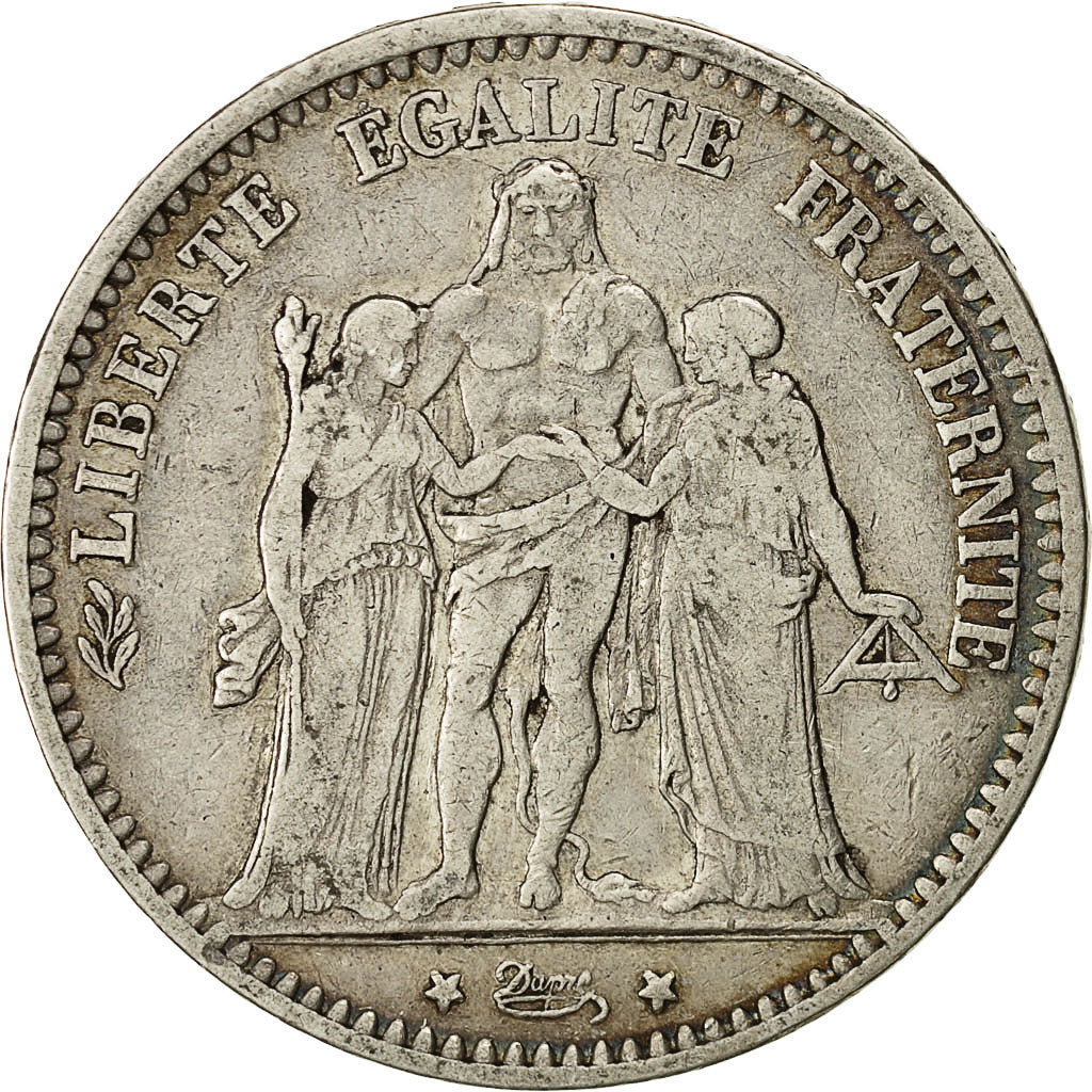 Monnaie, France, Hercule, 5 Francs, 1874, Bordeaux, TB+, Argent, Gadoury:745a