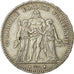 Coin, France, Hercule, 5 Francs, 1874, Bordeaux, EF(40-45), Silver, KM:820.2