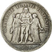 Moneta, Francia, Hercule, 5 Francs, 1849, Paris, MB+, Argento, KM:756.1