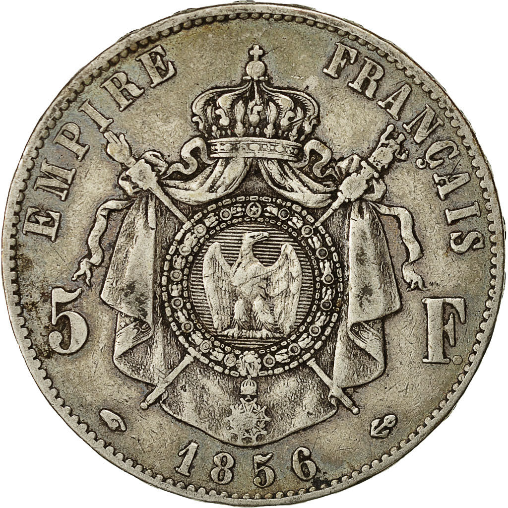 Coin, France, Napoleon III, Napoléon III, 5 Francs, 1856, Paris, VF(30-35)