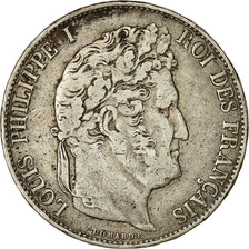 Monnaie, France, Louis-Philippe, 5 Francs, 1845, Strasbourg, TB+, Argent
