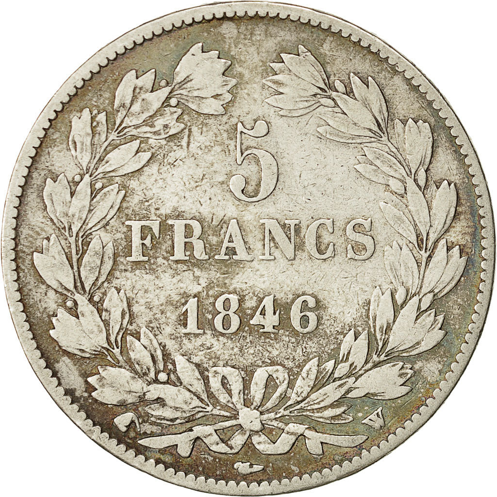 Coin, France, Louis-Philippe, 5 Francs, 1846, Lille, VF(30-35), Silver