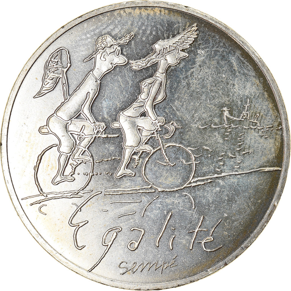 France, Sempé - Egalité, 10 Euro, 2014, MS(65-70), Silver, Gadoury:EU718