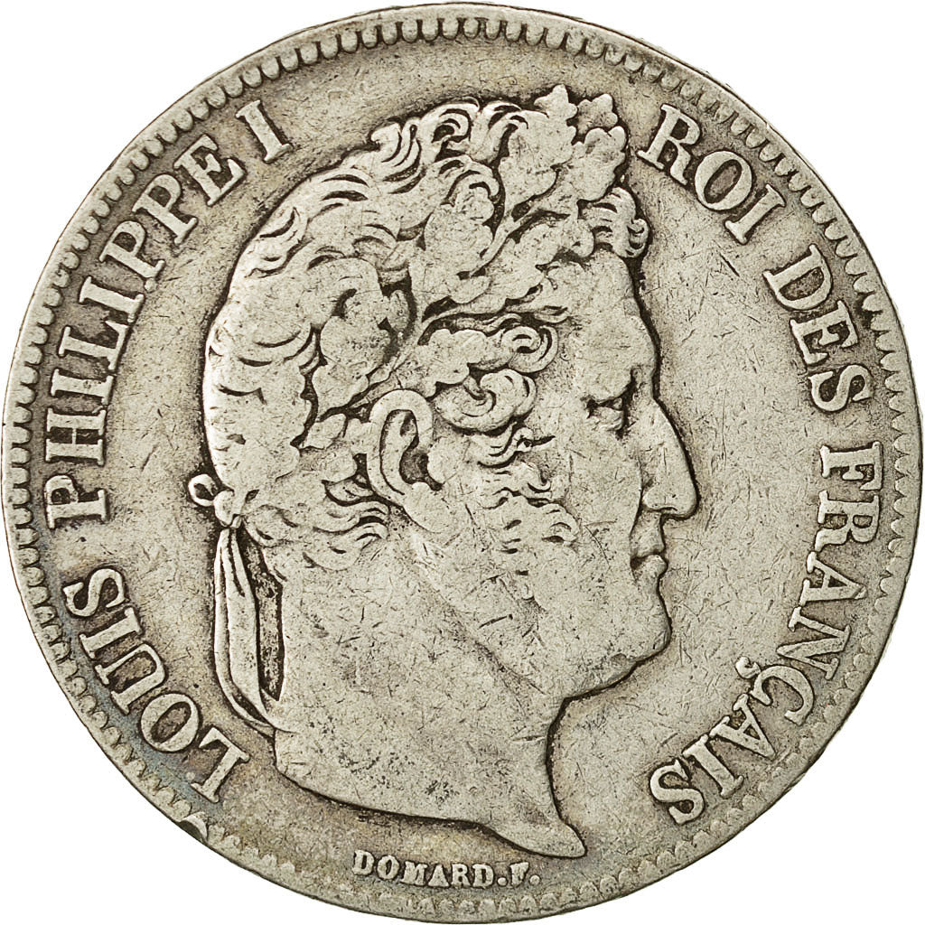 Coin, France, Louis-Philippe, 5 Francs, 1832, Rouen, VF(20-25), Silver