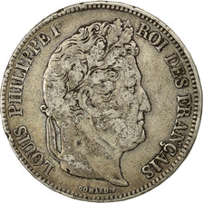 Moneta, Francia, Louis-Philippe, 5 Francs, 1834, Marseille, MB+, Argento