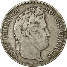 Coin, France, Louis-Philippe, 5 Francs, 1833, Nantes, VF(20-25), Silver