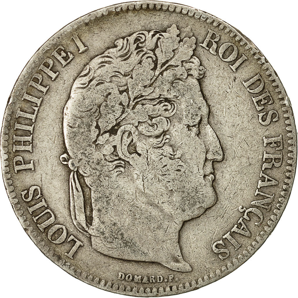 Monnaie, France, Louis-Philippe, 5 Francs, 1833, Bordeaux, TB, Argent