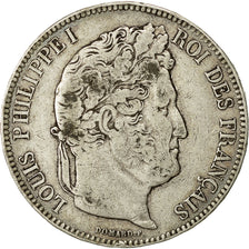 Coin, France, Louis-Philippe, 5 Francs, 1843, Lille, VF(30-35), Silver