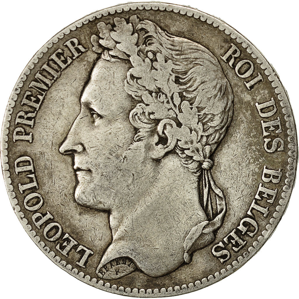 Moneda, Bélgica, Leopold I, 5 Francs, 5 Frank, 1847, MBC, Plata, KM:3.2