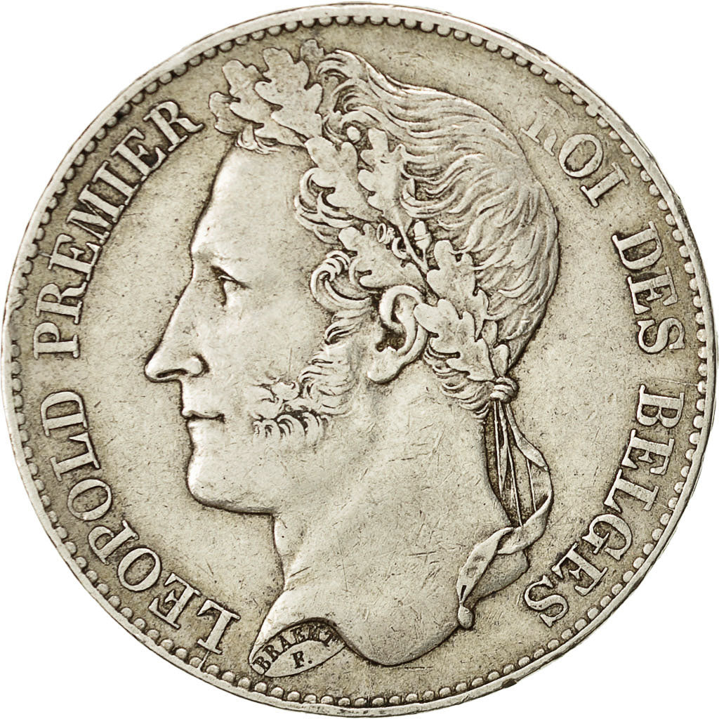 Moneta, Belgio, Leopold I, 5 Francs, 5 Frank, 1849, BB, Argento, KM:3.2