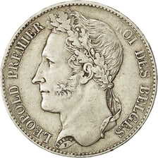Moneta, Belgio, Leopold I, 5 Francs, 5 Frank, 1849, BB, Argento, KM:3.2