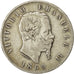Munten, Italië, Vittorio Emanuele II, 5 Lire, 1869, Milan, ZF, Zilver, KM:8.3