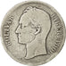 Monnaie, Venezuela, Gram 25, 5 Bolivares, 1889, TB, Argent, KM:24.1