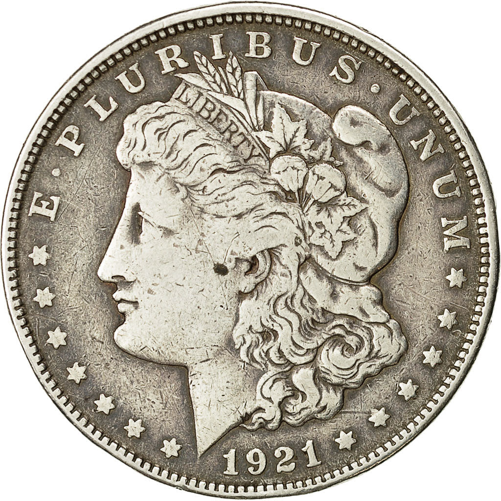 Coin, United States, Morgan Dollar, Dollar, 1921, U.S. Mint, Philadelphia