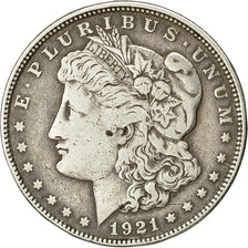 Coin, United States, Morgan Dollar, Dollar, 1921, U.S. Mint, Philadelphia