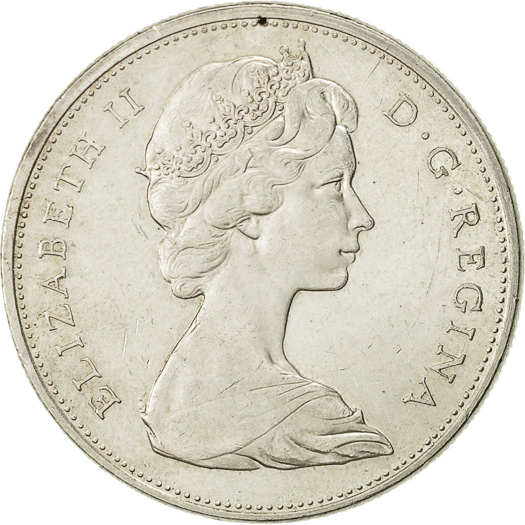 Moneta, Canada, Elizabeth II, Dollar, 1965, Royal Canadian Mint, Ottawa, MB+