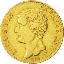 Moneda, Francia, Napoléon I, 20 Francs, An 12 (1804), Paris, BC+, Oro, KM:651