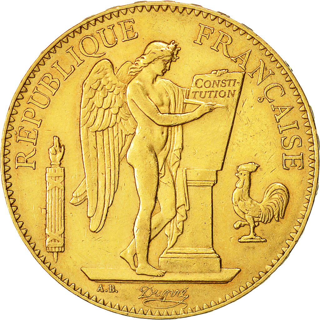 Munten, Frankrijk, Génie, 100 Francs, 1881, Paris, ZF+, Goud, KM:832