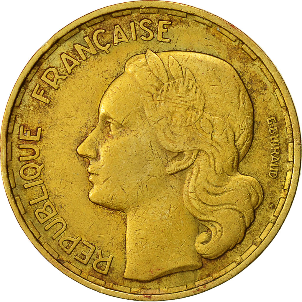 Coin, France, Guiraud, 50 Francs, 1954, Beaumont - Le Roger, VF(30-35)