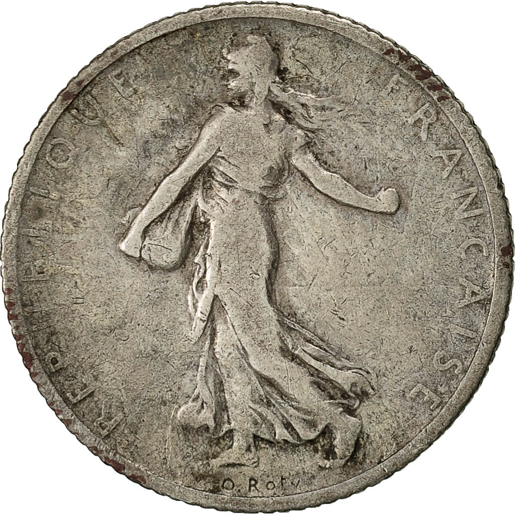 Moneta, Francia, Semeuse, Franc, 1900, Paris, MB, Argento, KM:844.1, Gadoury:467