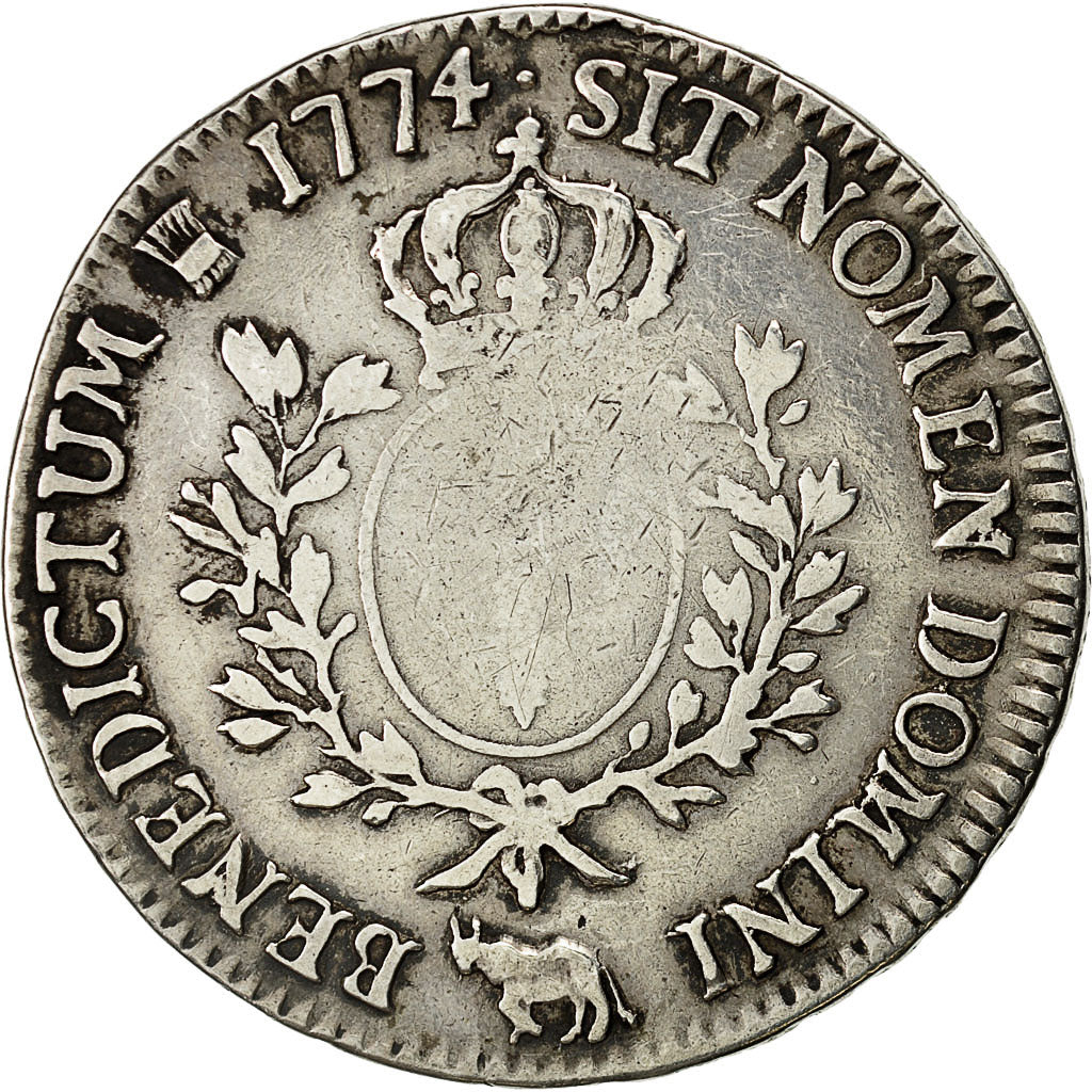 Monnaie, France, Louis XV, Écu de Béarn à la vieille tête, Ecu, 1774, Pau