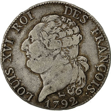 Coin, France, ½ écu de 3 livres françois, 1/2 ECU, 3 Livres, 1792, Paris