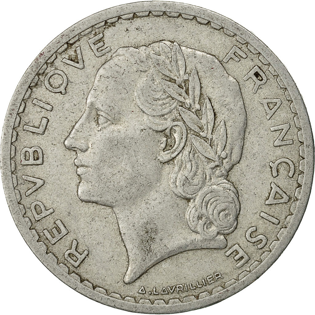 Coin, France, Lavrillier, 5 Francs, 1948, Beaumont - Le Roger, EF(40-45)