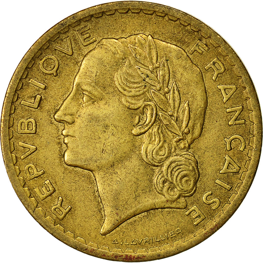Coin, France, Lavrillier, 5 Francs, 1946, Castelsarrasin, EF(40-45)