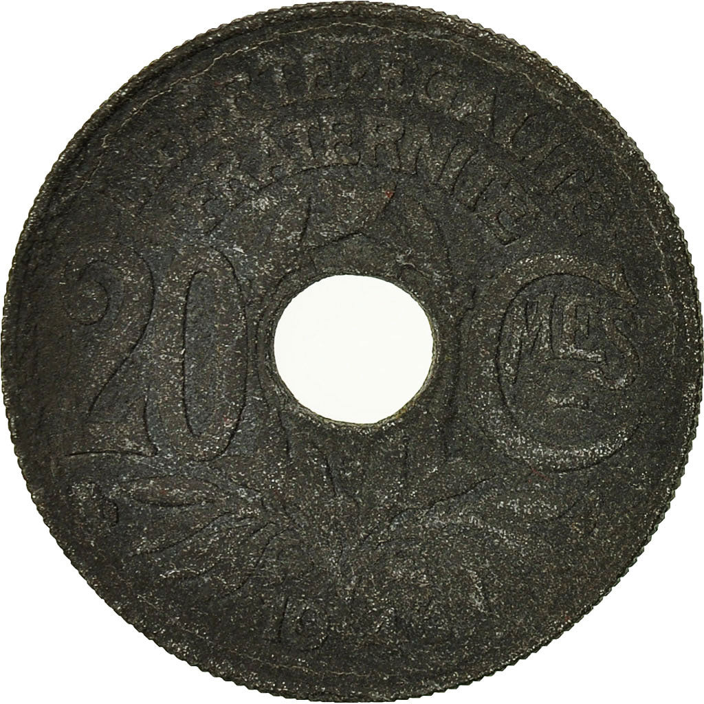 Moneta, Francia, Lindauer, 20 Centimes, 1946, Beaumont - Le Roger, BB, Zinco