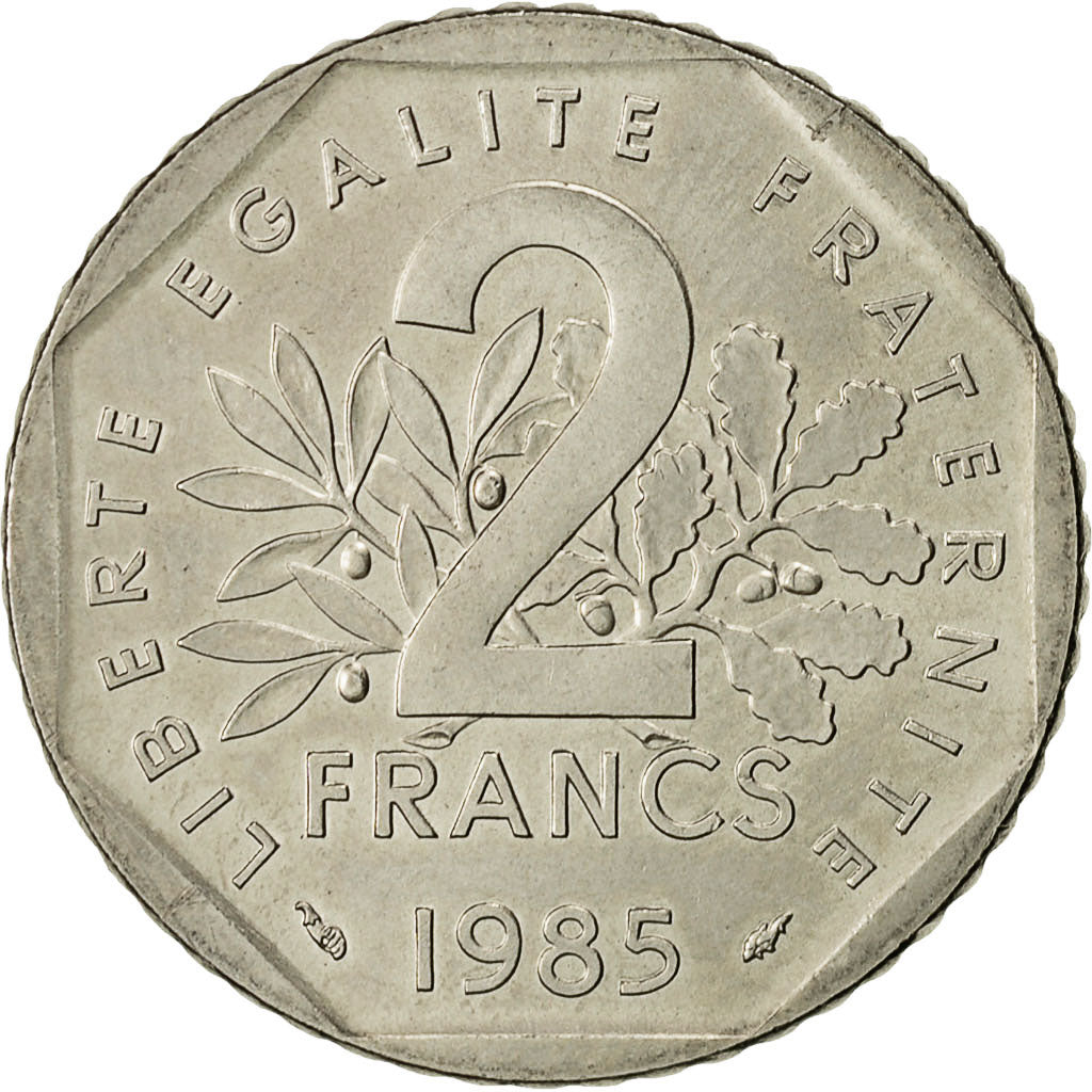 Münze, Frankreich, Semeuse, 2 Francs, 1985, Paris, VZ, Nickel, KM:942.1